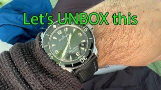 unboxing Blancpain Fifty Fathoms stainless steel 45mm black 5015 calibre 1315