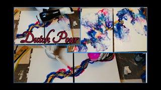 Acrylic Dutch Pour // With Hairdryer//Used 10 Beautiful Colours // Zaib's Art