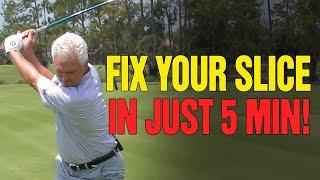 Indoor Golf Drills To Fix Slice With Your Driver [IN JUST 5 MINUTES!!]