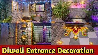 home entrance decoration ideas for Diwali | Last minute Diwali decoration ideas | front door decor