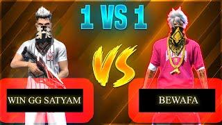 WIN GG VS BEWAFA | Custom Gameplay One Tap 1vs1  Win Gaming Garena Free Fire Win gg satyam