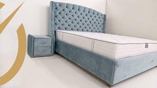 Кровать в небесно-голубом цвете  Винтаж Премиум / Vintage Premium