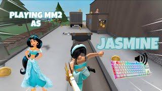 JASMINE DESTROYS TEAMERS IN MM2 + GAMEPLAY (KEYBOARD ASMR)