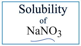 Is NaNO3 Soluble or Insoluble in Water?