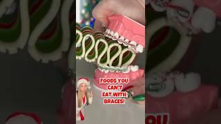 2 CRUNCHY CANDIES to AVOID with BRACES (ASMR Eating) #shorts #braces #asmr