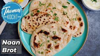 Naan Brot in der Pfanne zubereiten - einfach und lecker!