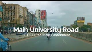 Main University Road | Part 1 | Karachi Street View |11th September 2023