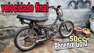 Top Speed 50cc Shineray Phoenix Gold /Depenada /4mm