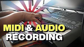 Yamaha PSR-E463/EW410 MIDI & Audio Recording with Free Software