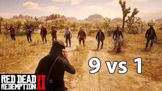 9 vs 1 Quickdraw - No Deadeye - Red Dead Redemption 2 (PC Modded)