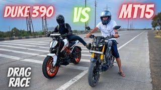 DUKE 390 vs MT15 Drag race  | 2023 MT15 vs Duke 390 |