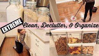 EXTREME CLEAN, ORGANIZE, & DECLUTTER WITH ME // CLEAN WITH ME 2018 BEAUTY AND THE BEASTONS