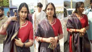 Actress And Pop Singer Smita Spotted At Tirumala Sri Venkateswara Swamy Temple