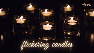 Flickering Candles | 10 hour Silent 4K Video