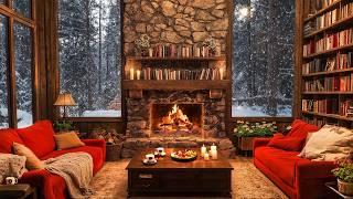 Cozy Winter Coffee Shop Ambience & Smooth Jazz Music for Studying  Relaxing Jazz Instrumental Music