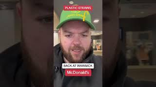 Plastic straws back in McDonald’s. #McDonald’s #Milkshake #PlasticStraw ￼