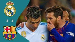 ملخص مباراة ريال مدريد وبرشلونة  2-2  أخر كلاسيكو لرونالدو الدوري الإسباني 2018 تعليق حفيظ دراجي