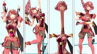 What If Pyra Tried To Copy Every Character's Taunts In Super Smash Bros Ultimate?