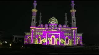 Keindahan Masjid At-Thohir, Depok Jawa Barat di Malam Hari