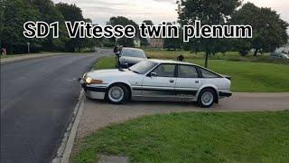 Rover SD1 Vitesse leaves car meet AWSOME SOUND!!!