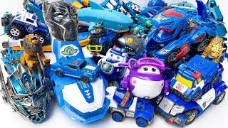 Huge Blue TRANSFORMERS Collection: Leader Optimus Rescue Beast Wars & Robot Tobot Stopmotion Cartoon