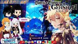 BLACK CLOVER REACTS TO ASTA AS AETHER [BLACK CLOVER X GENSHIN IMPACT] |AS and AU| GACHA REACT