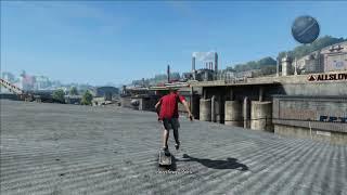 Skate 3 Challenge - Hastings Park Roof to Curb Ledge HUGE Gap to Grind