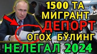 НЕЛЕГАЛ 2024 ТУГАДИ 1500 ТА МИГРАНТ ДЕПОРТ БУЛДИ ОГОХ БУЛИНГ