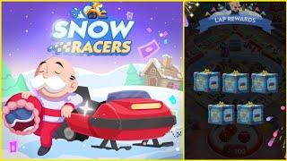 SNOW RACERS Monopoly Go New Racing Event Gameplay With My 3 Subscribers  #monopolygo #viralvideo