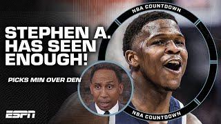 I'VE SEEN ENOUGH ️ Stephen A. picks Timberwolves over the Nuggets  | NBA Countdown