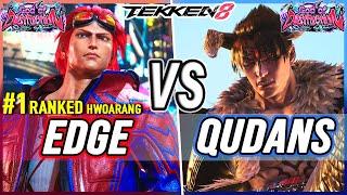 T8  EDGE (#1 Ranked Hwoarang) vs Qudans (Devil Jin)  Tekken 8 High Level Gameplay