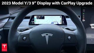 New 2023 Tesla Model Y/3 Instrument Cluster Display with Apple CarPlay Upgrade! #tesla