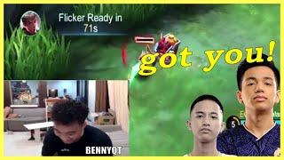 Bennyqt laughs after Yawi baited Kelra to use flicker