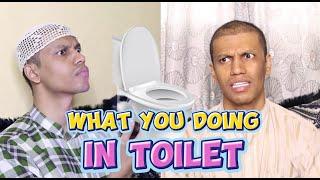 Father Catches Son in Toilet | what you doing in toilet !?