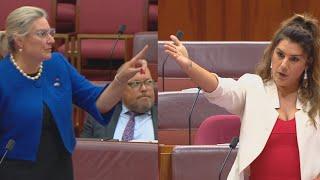 Lidia Thorpe and Hollie Hughes clash in fiery Senate encounter