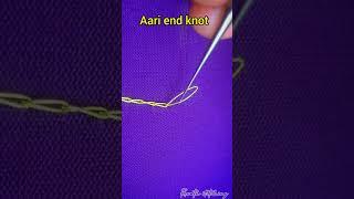 Aari end knot | Revath stitching
