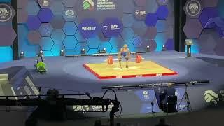 Bozhidar Andreev (BUL) new European Record and gold medal clean and jerk - mens 73 kg class