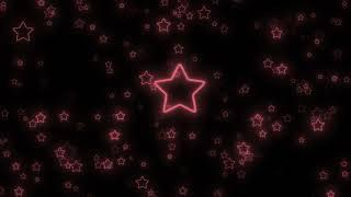 【4K】Neon Light Red Stars Flying Star Background Video Loop【Background】【Wallpaper】