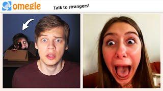 Creepy head in the box ON OMEGLE | Scary Prank