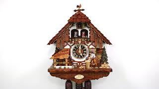 Kuckucksuhr Schwarzwaldhaus Holzhacker | Cuckoo Clock Black Forest House Woodchopper | #69584