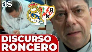 DISCURSO de RONCERO tras el REAL MADRID 2 - RAYO VALLECANO 1: BARÇA, ATLÉTICO, SIMEONE...