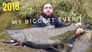 Fall Salmon Fishing in Michigan - Massive King! Pere Marquette River