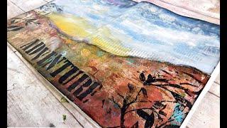 2023 art journal flip through, creating a new handmade journal and my word for 2024 - 1 7 23