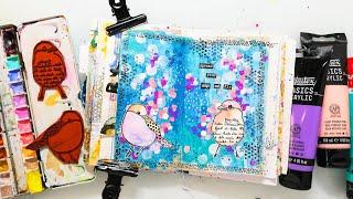 Easy Mixed Media Art Journal Tutorial for Beginners