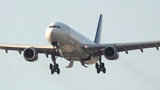 EMERGENCY Landing World2Fly Portugal Airbus A330-343 at Lisbon Airport. Firefighters In Action!