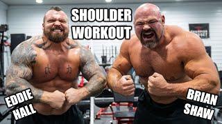 MASSIVE Shoulder Workout With BRIAN SHAW!!!