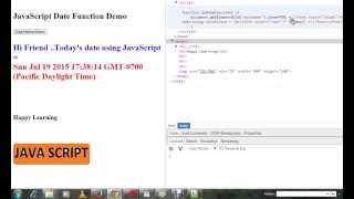 HOW TO DISPLAY DATE IN JAVASCRIPT   DEMO