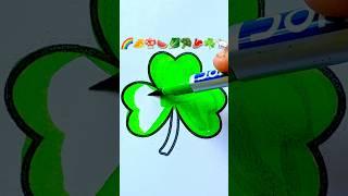 Beautiful leaf painting green acrylic colour satisfying mind relaxing amd creative skill amazing 