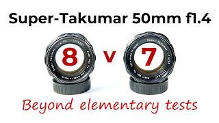 Super-Takumar 50mm f1.4.  Is the famous 8 elements lens measurably better than the 7 elements lens?