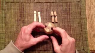 Solution Wooden Barrel Puzzle / Zusammenbau des Holztonnenpuzzles